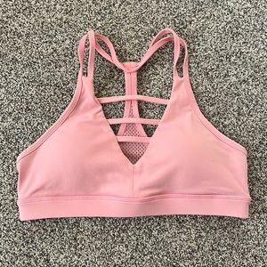 Zyia Active pink grid bra - size M - NWOT